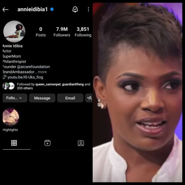 Annie Macaulay-Idibia Wipes Instagram Clean Amid 2Baba Divorce Drama