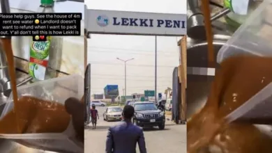 Shocking! Lekki Tenant Pays N4M Rent But Gets Brown Tap Water (Video)
