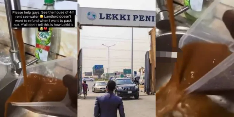 Shocking! Lekki Tenant Pays N4M Rent But Gets Brown Tap Water (Video)