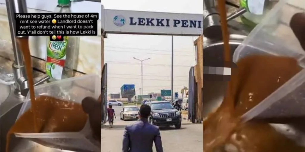 Shocking! Lekki Tenant Pays N4M Rent But Gets Brown Tap Water (Video)