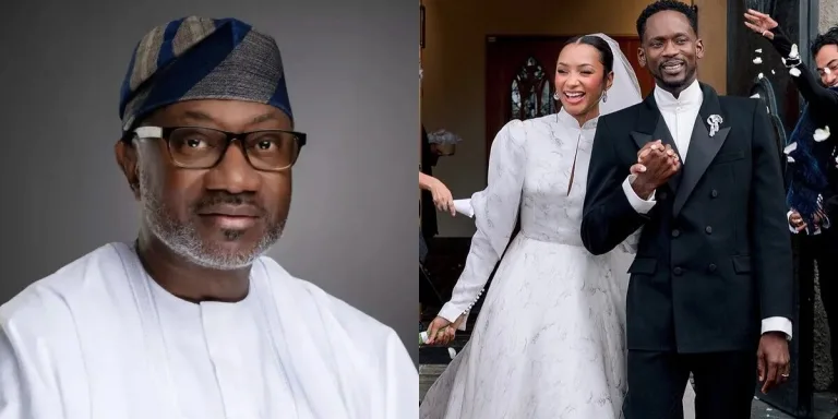 Femi Otedola’s Emotional Speech at Temi and Mr Eazi’s Wedding